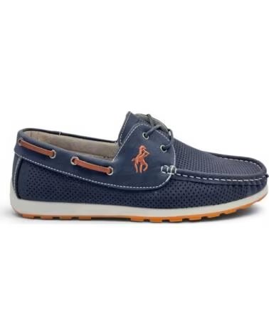 TIMBOS PERFORATED BOAT SHOE FOR MEN, NAVY BLUE 133224 AZUL