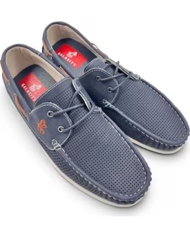 TIMBOS PERFORATED BOAT SHOE FOR MEN, NAVY BLUE 133224 AZUL