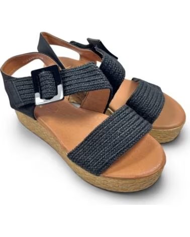 TIMBOS SANDÁLIA ANABELA PLATAFORMA 133281 NEGRO