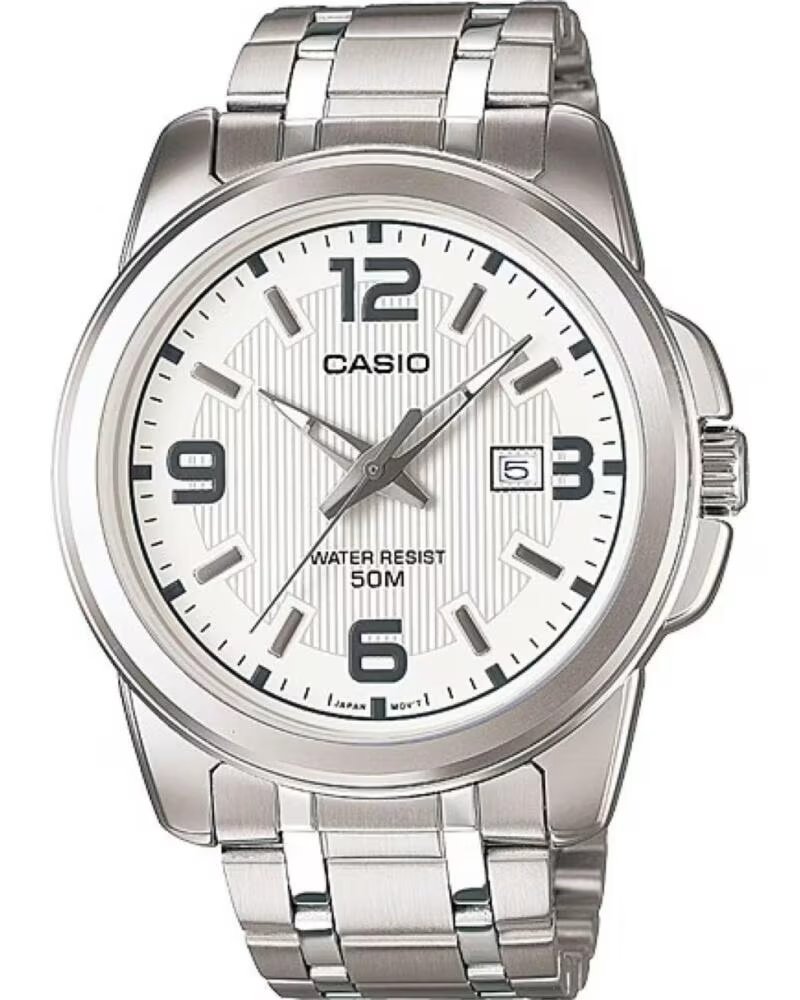 Inizio-CASIO-OROLOGIO CASIO MTP-1314D-7A UOMO ACCIAIO INOSSIDABILE-GRIS
