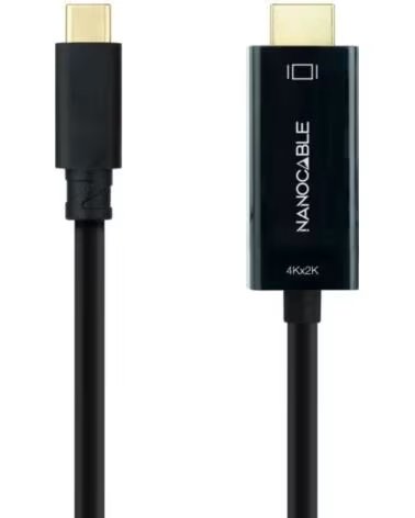NANO CABLE CÂBLE CONVERTISSEUR NANOCABLE USB TYPE-C MÂLE VERS HDMI 3M NOIR 10155133