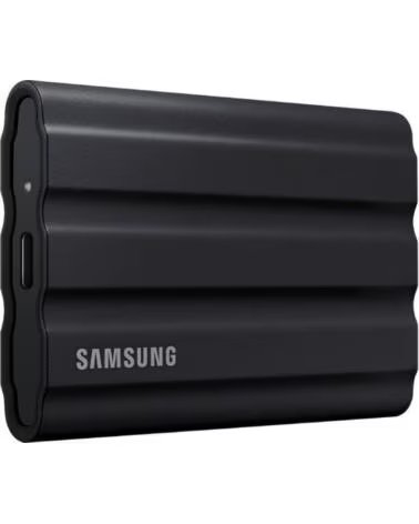 SAMSUNG Disco Externo SSD Portable T7 Shield 2TB- USB 3 2- Negro