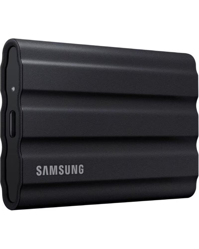 SAMSUNG Disco Externo SSD Portable T7 Shield 2TB- USB 3 2- Negro