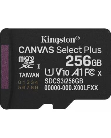 KINGSTON CANVAS SELECT PLUS 256GB MICROSDXC MEMORY CARD CLASS 10 150MB/S