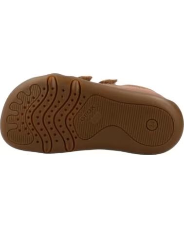 Sportif pour Fille et Garçon GEOX BASKETS B465WA B STEPPIEUP EN CUIR POUR ENFANT C6610 COGNAC