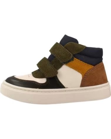 GEOX ZAPATILLAS NASHIK BOY CON CIERRE DE VELCRO C1M3X LT IVORY-DK GREEN