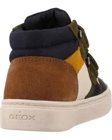 GEOX ZAPATILLAS NASHIK BOY CON CIERRE DE VELCRO C1M3X LT IVORY-DK GREEN