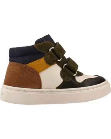 GEOX ZAPATILLAS NASHIK BOY CON CIERRE DE VELCRO C1M3X LT IVORY-DK GREEN