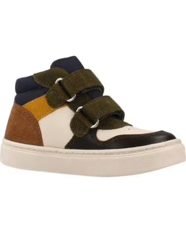 GEOX ZAPATILLAS NASHIK BOY CON CIERRE DE VELCRO C1M3X LT IVORY-DK GREEN