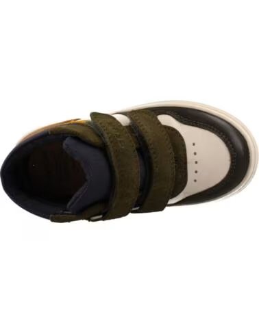 GEOX ZAPATILLAS NASHIK BOY CON CIERRE DE VELCRO C1M3X LT IVORY-DK GREEN