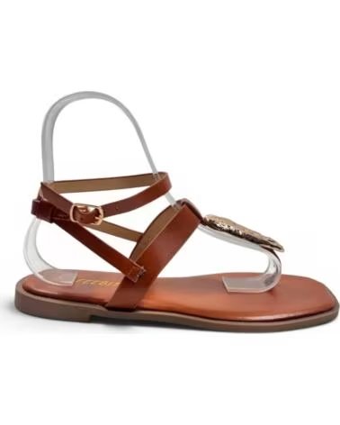 TIMBOS Sandalia esclava dedo plana mujer camel 133315 MARRóN