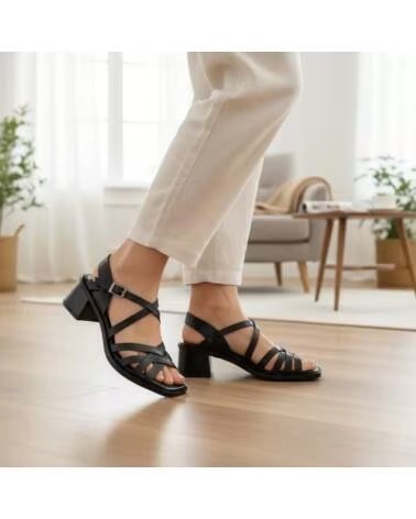 TIMBOS Sandalia tacon mujer color negro 133303 NEGRO
