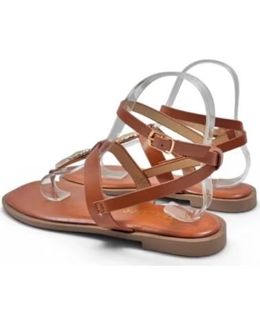 TIMBOS Sandalia esclava dedo plana mujer camel 133315 MARRóN