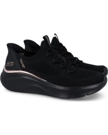 SKECHERS Sneakers Mujer Bobs Arch Fit Elev8 Negro-Negro NEGRO