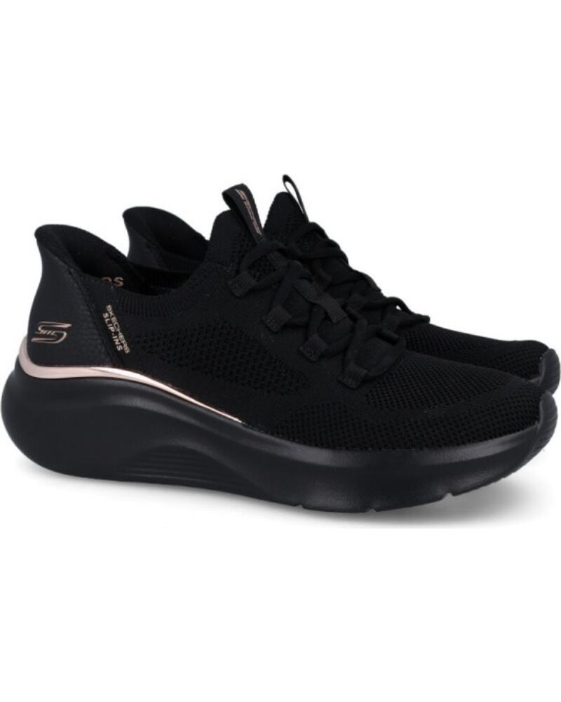SKECHERS Sneakers Mujer Bobs Arch Fit Elev8 Negro-Negro NEGRO
