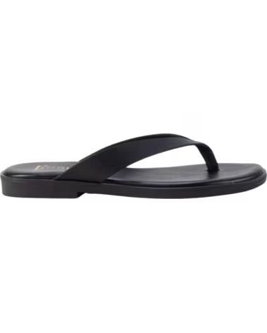 KESLEM SANDALIAS TIPO CHANCLA IBIZA NEGRAS NEGRO
