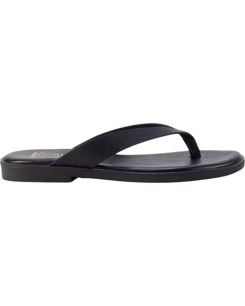 KESLEM SANDALIAS TIPO CHANCLA IBIZA NEGRAS NEGRO