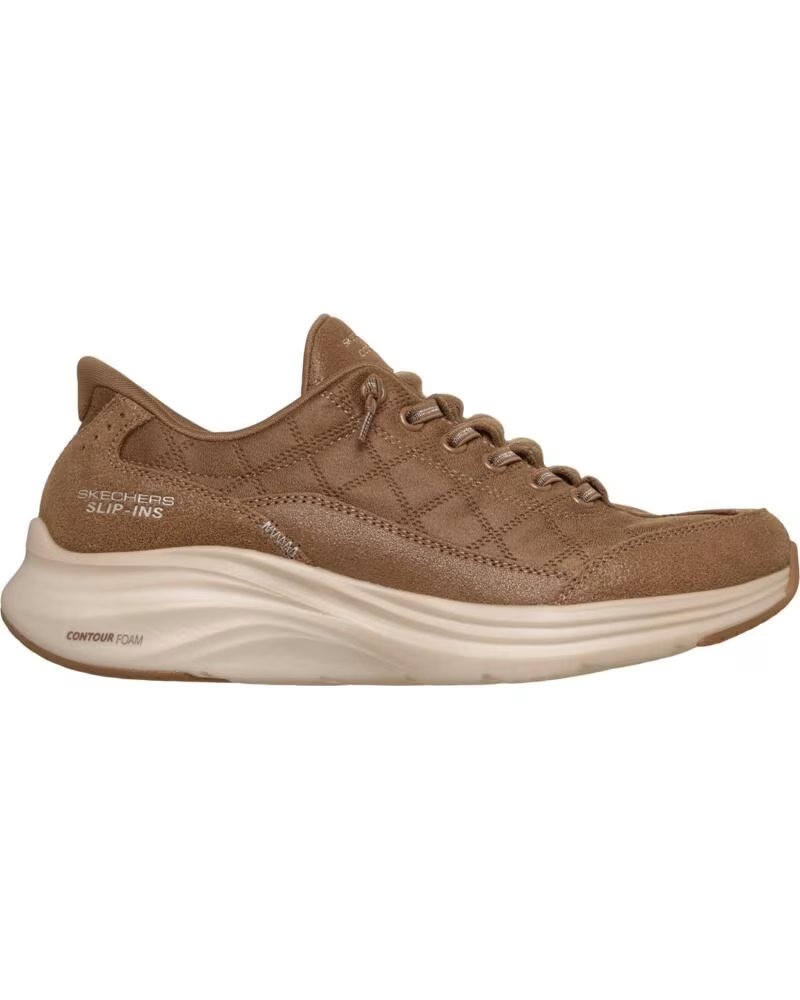 SKECHERS SNEAKERS IN PELLE CONTOUR FOAM COZY CUERO
