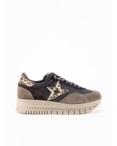 CETTI 1259XL SNEAKER MIT STERNENDETAIL UND ANIMAL-PRINT-FINISH NEGRO
