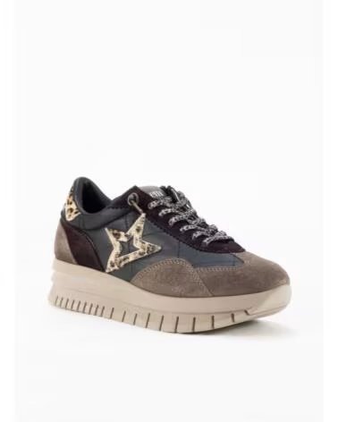 CETTI 1259XL SNEAKER MIT STERNENDETAIL UND ANIMAL-PRINT-FINISH NEGRO