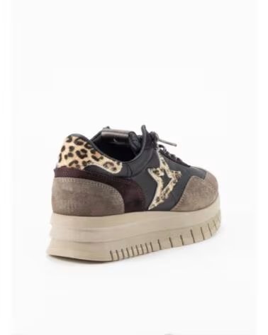 CETTI 1259XL SNEAKER MIT STERNENDETAIL UND ANIMAL-PRINT-FINISH NEGRO