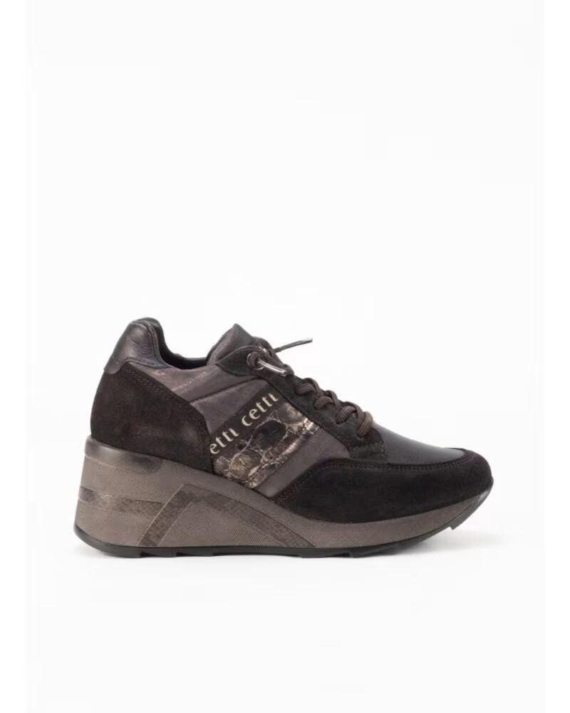 CETTI ZAPATILLAS 1426 MARRÓN CON CUÑA MARRON