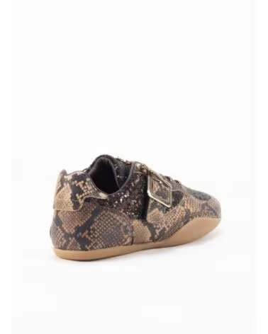 CETTI ZAPATILLAS 1423 CON ESTAMPADO ANIMAL Y DETALLE DE HEBILLA MARRON