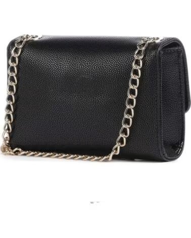 BOLSA TIRACOLO VALENTINO BAGS VBS1R403G PRETA COM CORRENTE DOURADA NRGLD