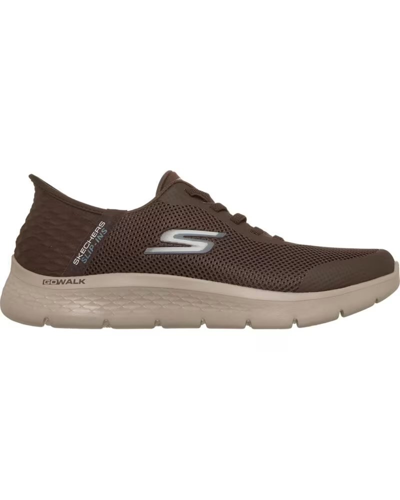 SKECHERS SCARPE GO WALK FLEX HANDS SLIP-INS MARRONE MARRON