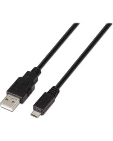 AISENS Cable USB 2 0 A101-0027- USB Macho - MicroUSB Macho- 480Mbps- 80cm- Negro