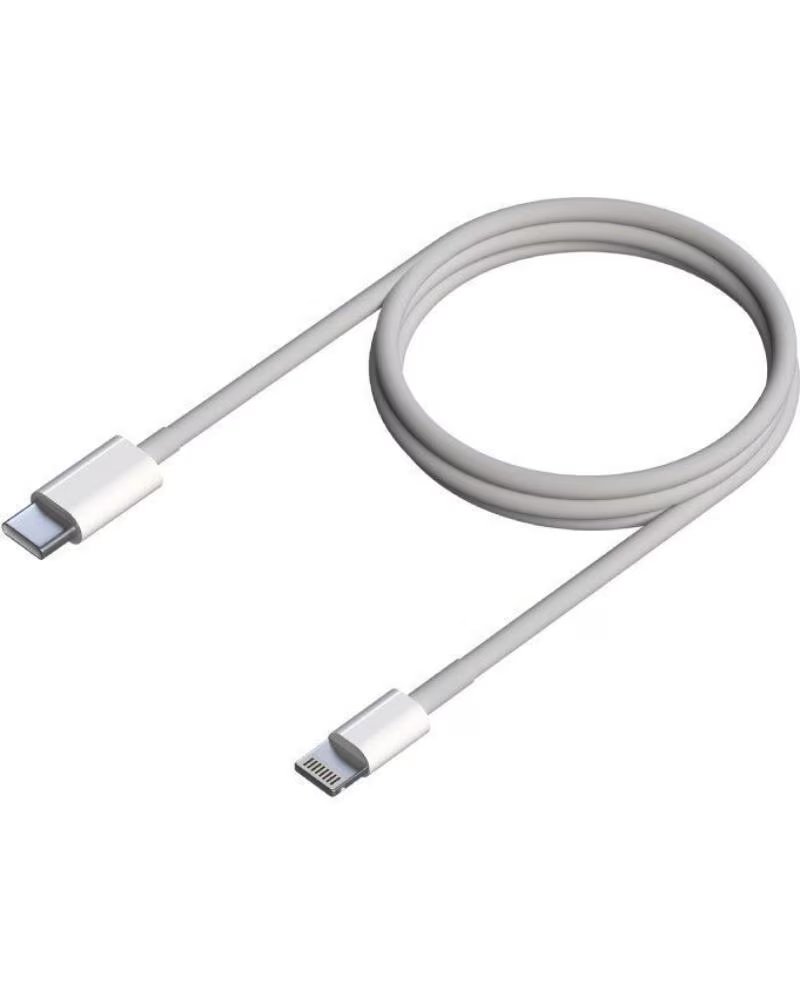 AISENS Cable USB 2 0 Tipo-C Lightning A102-0543- USB Tipo-C Macho - Lightning Macho- 50cm- Blanco