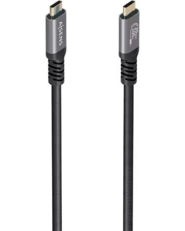 AISENS Cable USB 3 2 Tipo-C A107-0988- USB Tipo-C Macho - USB Tipo-C Macho- Hasta 100W- 20Gbps- 3m- Negro