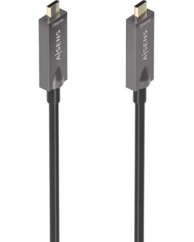 AISENS Cable USB 3 1 Tipo-C AOC A157-0882- USB Tipo-C Macho - USB Tipo-C Macho- Hasta 60W- 10Gbps- 10m- Negro