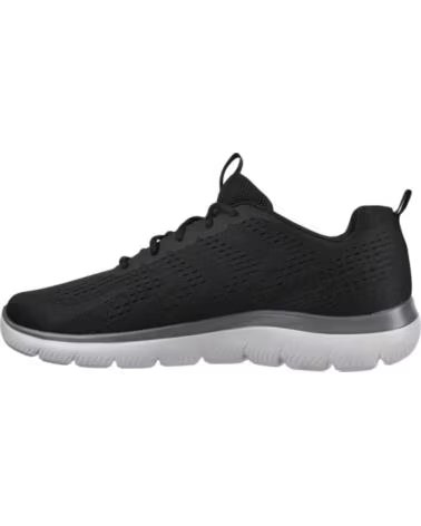 SNEAKERS UOMO SKECHERS SUMMITS TORRE NERO-GRIGIO BLACK MESH-TAUPE TRIM