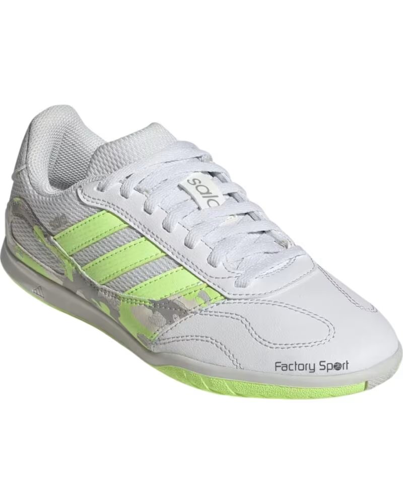 ADIDAS HALLENFUSSBALLSCHUHE SUPER SALA III INDOOR CRYSTAL WHITE - HI-RES YELLOW OFF BLANCO-AM FLU