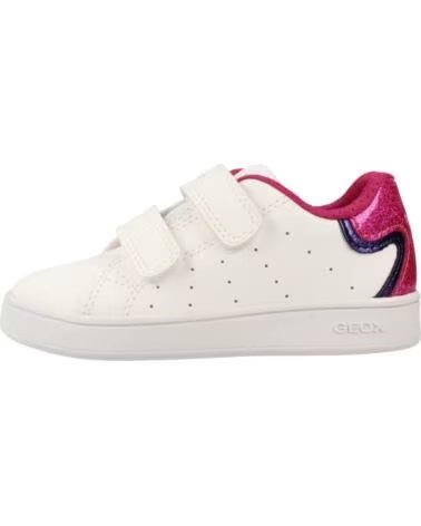 GEOX BASKETS MODÈLE B365MA SPORTIVES À VELCRO BLANC ET FUCHSIA BLANCO