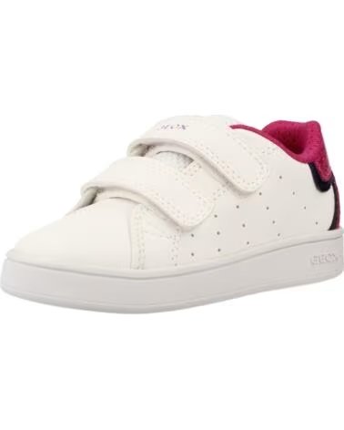 GEOX BASKETS MODÈLE B365MA SPORTIVES À VELCRO BLANC ET FUCHSIA BLANCO