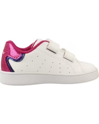 GEOX BASKETS MODÈLE B365MA SPORTIVES À VELCRO BLANC ET FUCHSIA BLANCO