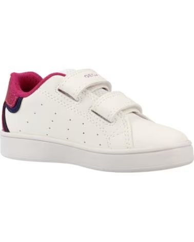 GEOX BASKETS MODÈLE B365MA SPORTIVES À VELCRO BLANC ET FUCHSIA BLANCO