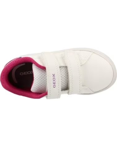 GEOX BASKETS MODÈLE B365MA SPORTIVES À VELCRO BLANC ET FUCHSIA BLANCO