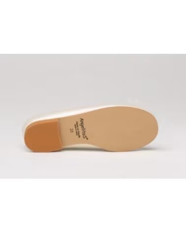Sapatos de Menina ANGELITOS BAILARINA DE CERIMÓNIA 994 EM PELE BEGE BEIGE