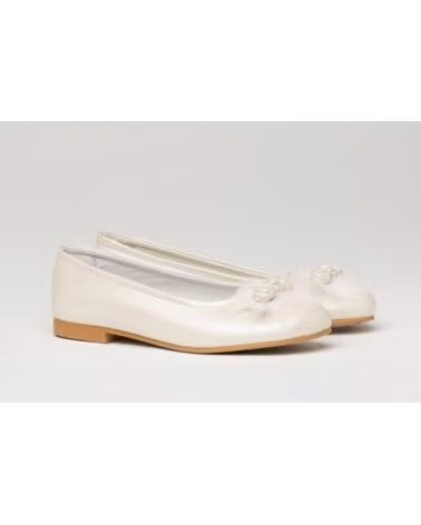 Sapatos de Menina ANGELITOS BAILARINA DE CERIMÓNIA 994 EM PELE BEGE BEIGE