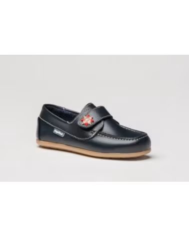 für Mädchen und Junge LEDER BOOTSSCHUHE 522 ANGELITOS MARINEBLAU MARINO