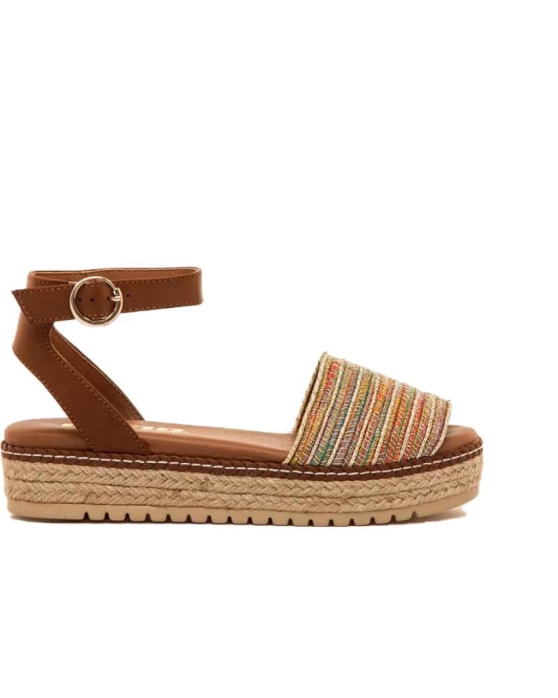 MTNG SANDALIAS MUSTANG AMELIE EN BEIGE PARA MUJER SPECIAL RAFFIA MULTICOLOR