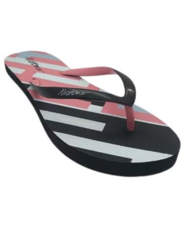 Chanclas de Mujer NICOBOCO DE ZAIRA ESTAMPADAS NEGRO