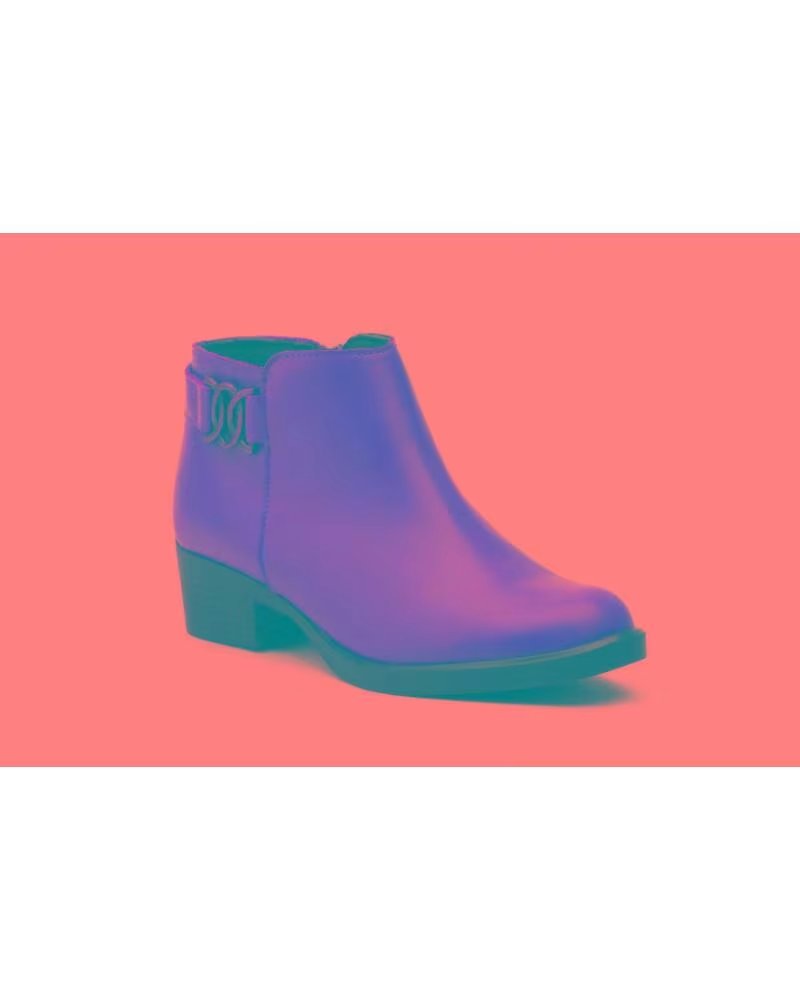 JAM Botines de piel para mujer con tacon bajo y detalle metalico lateral Tallas 36 a 41 Modelo 6400 MARRóN