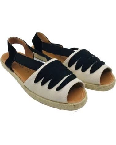 Woman shoes CM MEDITERRANEA FLAT ESPADRILLES 50135 WITH ELASTIC BANDS NEGRO