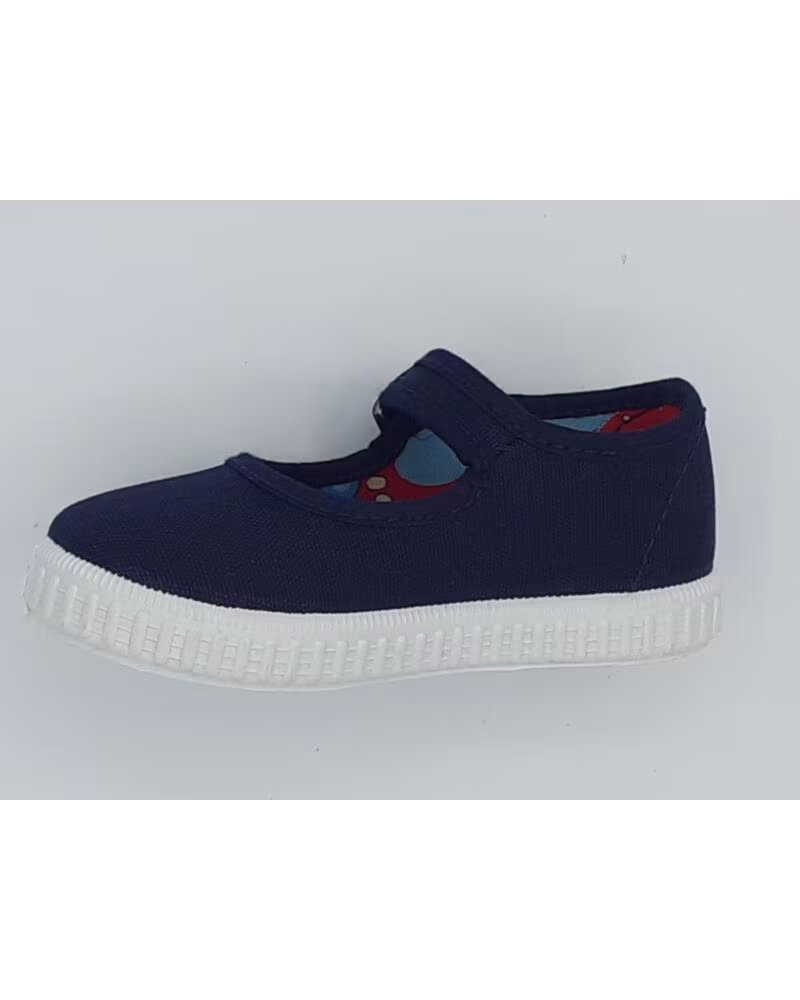 girl Trainers JAVER NAVY BLUE CANVAS MARY JANES MARINO