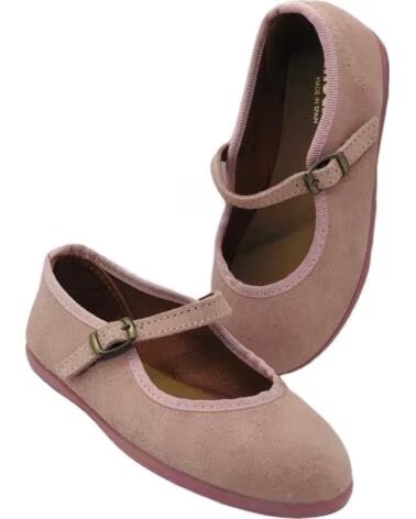 SAPATOS MENINA MARY JANE CHUCHES 9030-S RIB NUDE ROSA