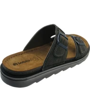 HERREN SANDALE INBLU BU000016 VERSTELLBARER PANTOLETTEN STIL MARRON